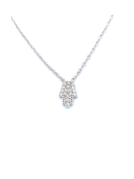 PS Silver Necklace from Silver with Zircon