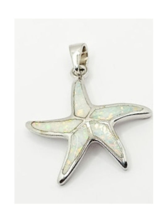 PS Silver Necklace with design Star from Silver