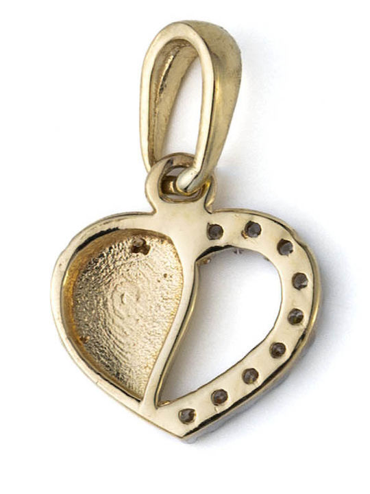 George Art Jewels Charm με Πέτρες από Χρυσό 14Κ με Ζιργκόν