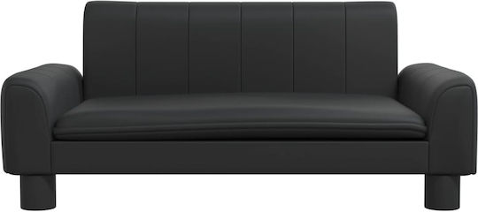 Kids Sofa Black 70x45x30cm