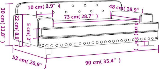 Παιδικό Καναπεδάκι Μαύρο 90x53x30εκ.