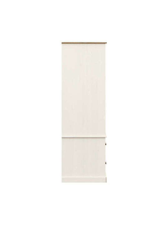 Δίφυλλη Ντουλάπα Λευκή 90x55x176cm