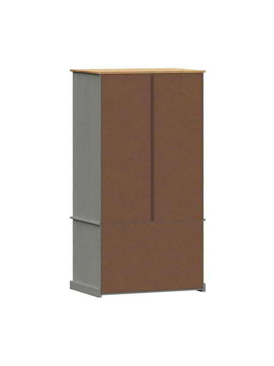 Double Door Wardrobe Gray 90x55x176cm