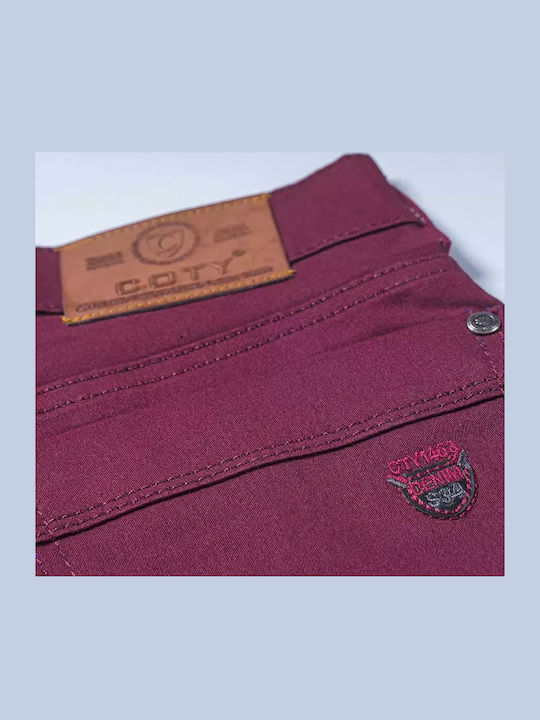 Kids' Fabric Pants Burgundy