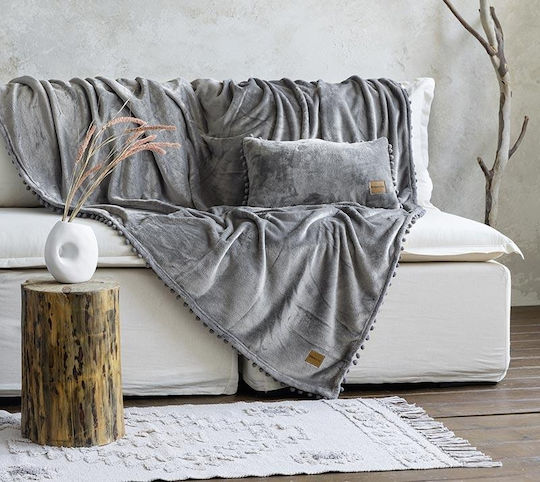 Nima Macia Three-Seater Sofa Throw P180xW300cm Gray