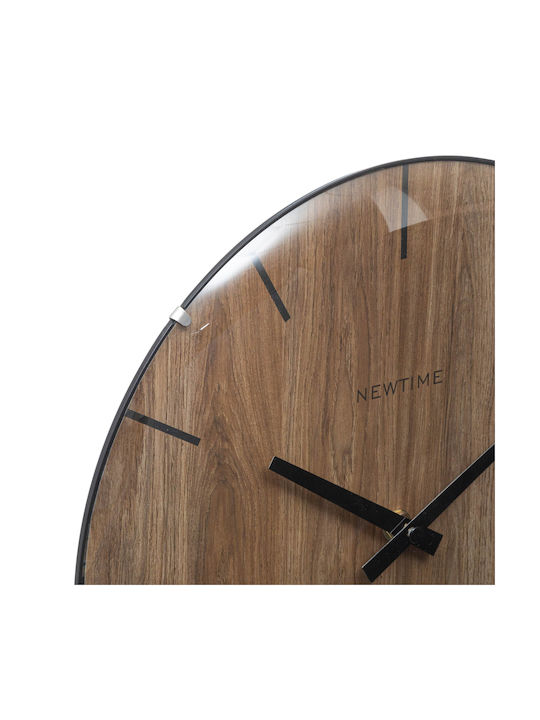 Spitishop Wall Clock Plastic Brown Ø30cm