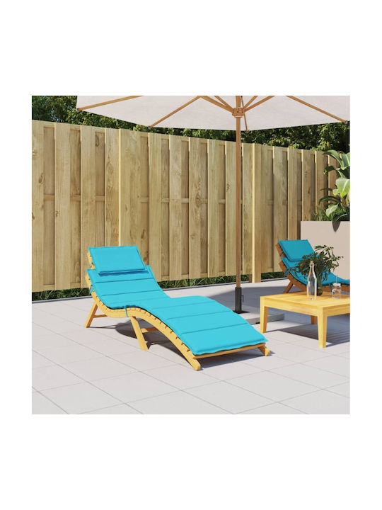 vidaXL Sonnenbank-Kissen Mit Rückenlehne Türkis 186x58cm