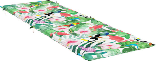 vidaXL Multicolour Sunbed Cushion with Backrest 186x58cm