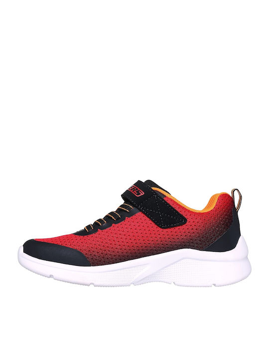 Microspec Waterproof Kids Sports Shoes Running with Hoop & Loop Closure Red