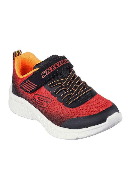 Microspec Waterproof Kids Sports Shoes Running with Hoop & Loop Closure Red