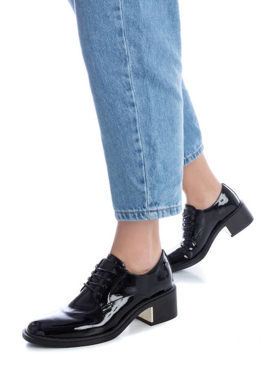 Damen Oxfords aus Lackleder in Schwarz Farbe