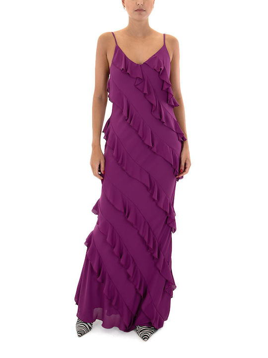 Twenty 29 Maxi Dress with Ruffle Purple