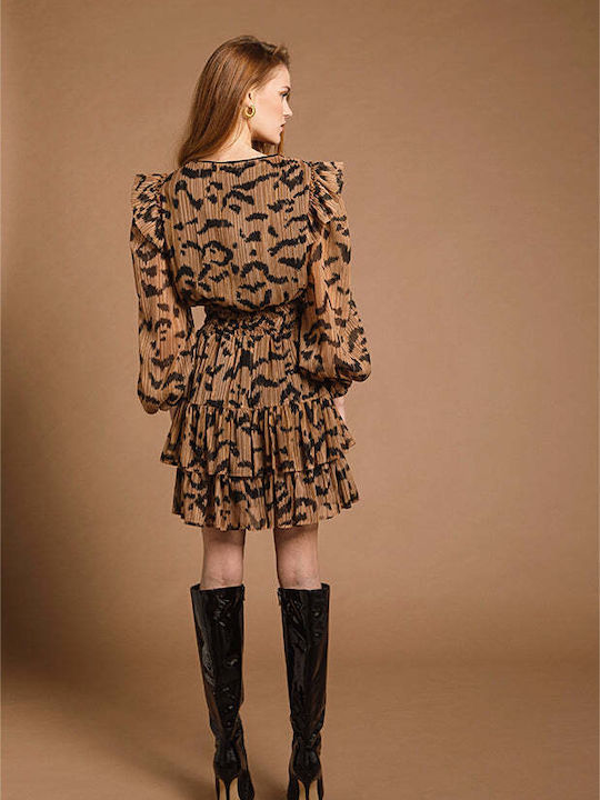 Mini Φόρεμα Animal Print