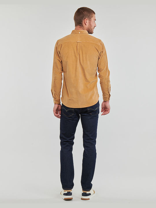 Pepe Jeans Men's Shirt Long Sleeve Beige