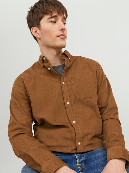 Long-sleeved Corduroy Shirt Otter