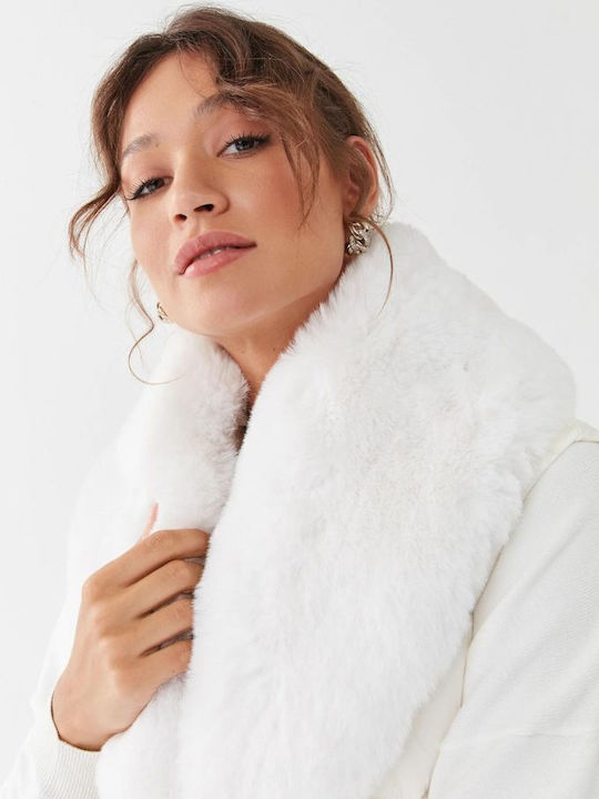 Hero Women's Short Puffer Jacket for Winter White