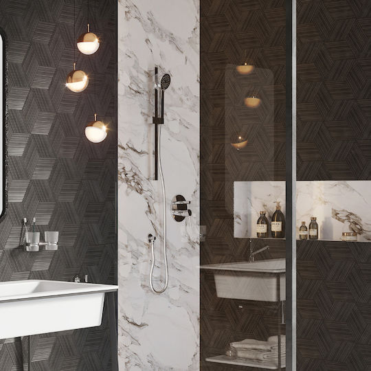 Ferro Fiesta für Badewanne 2 Ausgänge Silber
