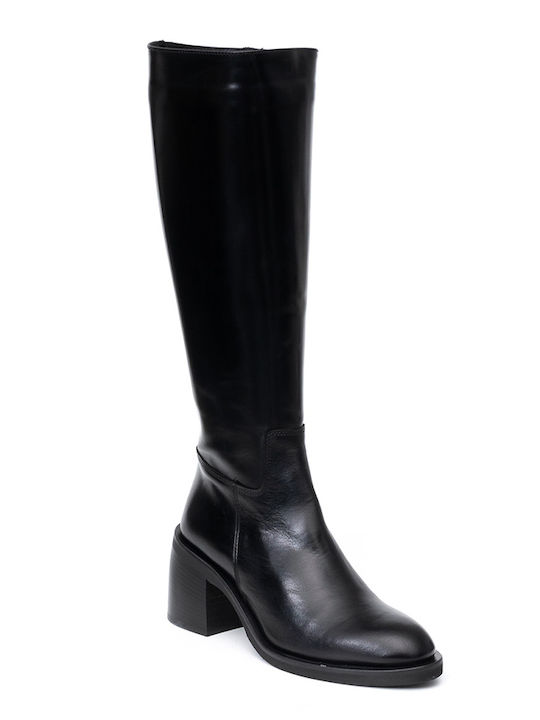 Philippe Lang Leder Damenstiefel Schwarz