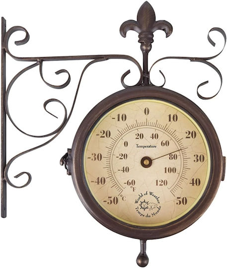 vidaXL Wanduhren Metallisch Braun 25x8.7cm vidaXL Wanduhren Metallisch Braun 25x8.7cm