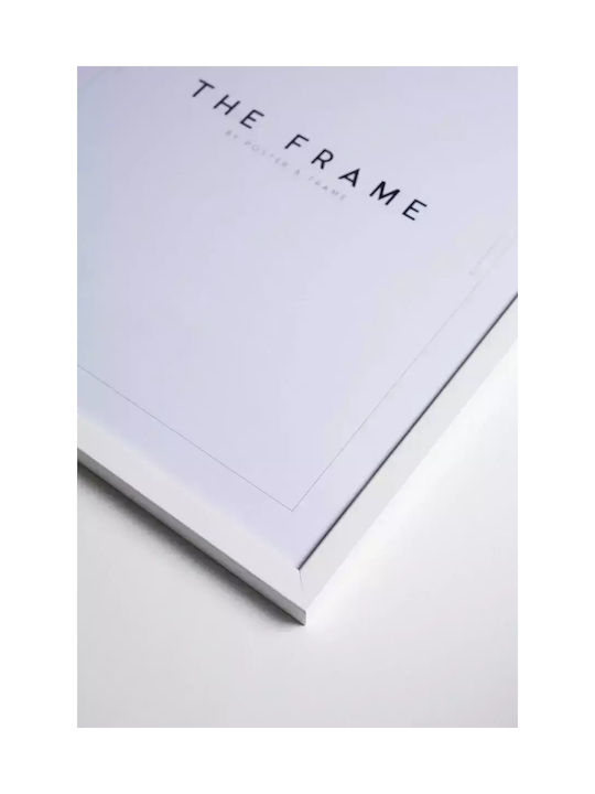 Wall-Mounted Wooden Photo Frame With White Frame