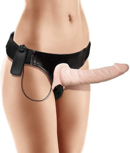 LateToBed Harness with Double Dildo and Vibration