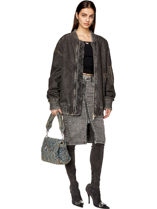 Denim Midi Rock Blau