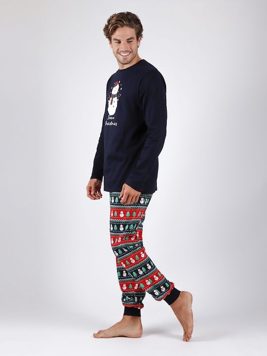 Admas Men's Winter Pajamas Set Blue