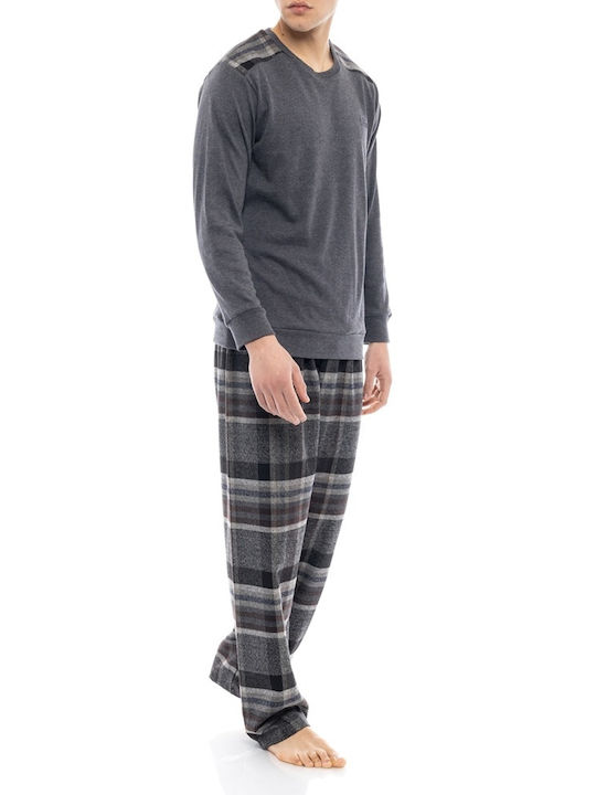 Ulisse Men's Winter Pajamas Set Gray