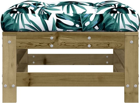 Outdoor Chair Wooden Coffee with Cushion 60x60x30cm