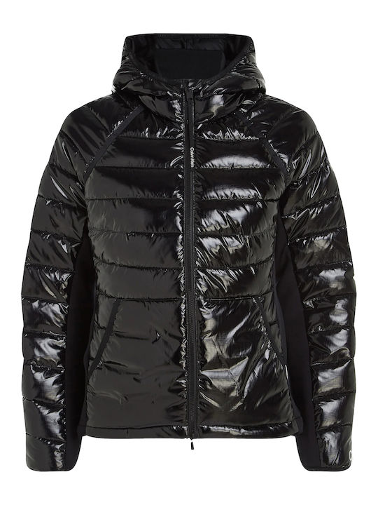 Women's Short Puffer Jacket for Winter Black