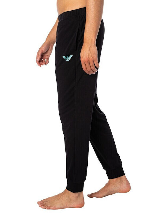 Emporio Armani Winter Herrenpyjama Baumwollene Schwarze