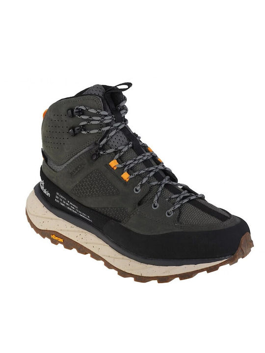 Jack Wolfskin Terraquest Men's Hiking Boots Waterproof with Gore-Tex Membrane Green