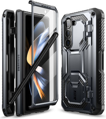 Supcase Iblsn Armorbox Pen Umschlag Rückseite Gehärtetes Glas Schwarz (Galaxy Z Fold5)