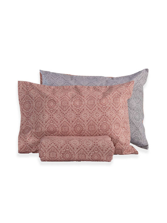 Nef-Nef Homeware Duvet Cover Set Cotton Queen with 2 Pillowcases 240x230 Clover Terra