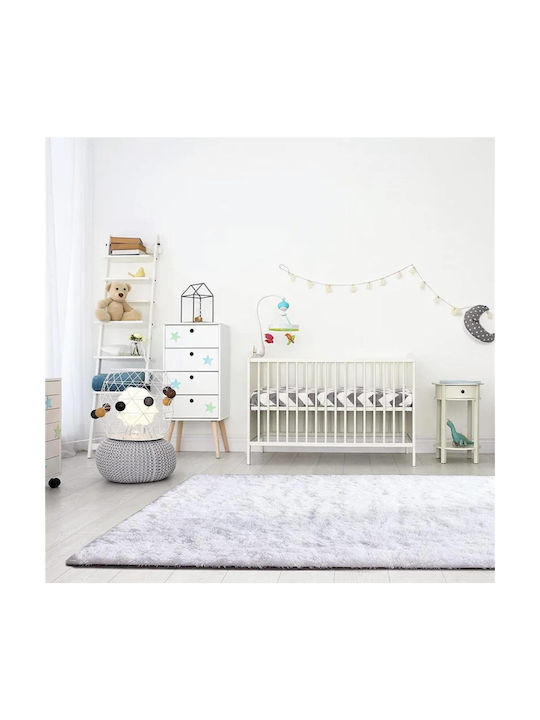 My Home Luxury Αντιολισθητικό Χαλί Ορθογώνιο Shaggy White 80x140cm