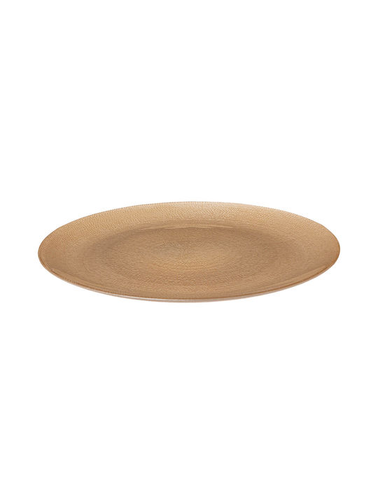 Spitishop Glass Shallow Plate Gold 28cm