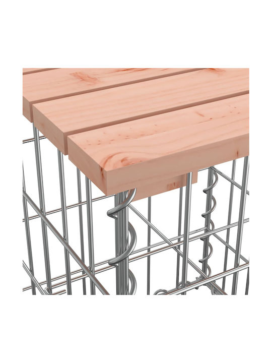 Metallic Garden Stool Cube Outdoor Brown 63x44x42cm