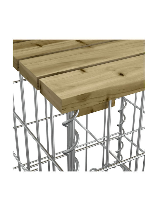 Metallic Cube Garden Stool Outdoor Brown 33x31x42cm
