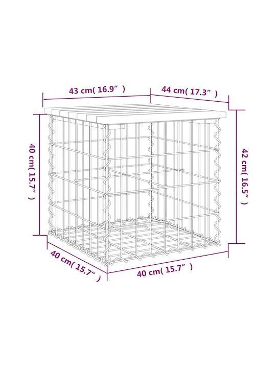 Scaun Metalic Cub Pentru Exterior Maro 43x44x42cm