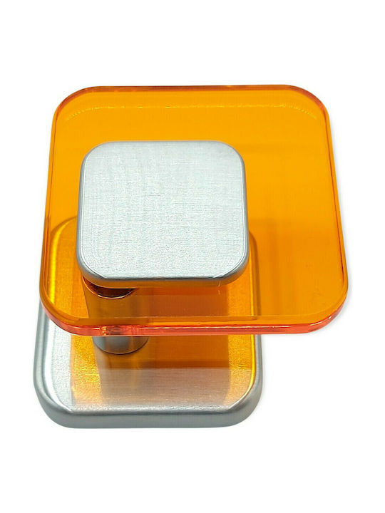 Obispa Стенна Метална Оранжева Закачалка 6x3.9x6см