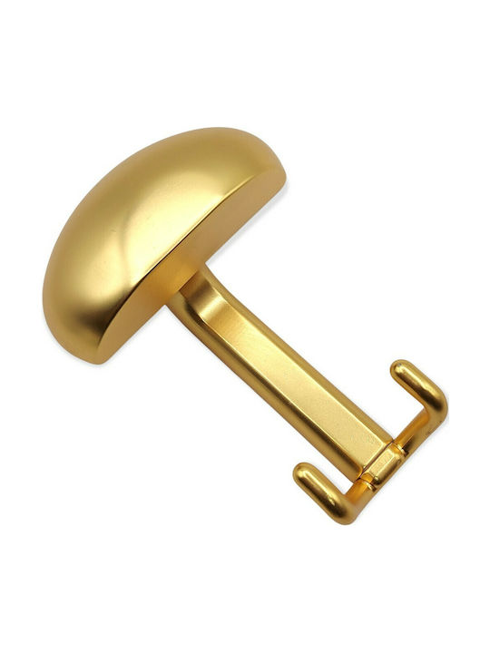 Mital Wall Hanger Metal 3 Hooks Gold 10x7.2x13.3cm