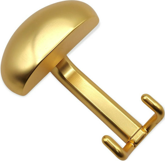 Mital Agățătoare De Perete Metalică Cu 3 Compartimente Auriu 10x7.2x13.3cm
