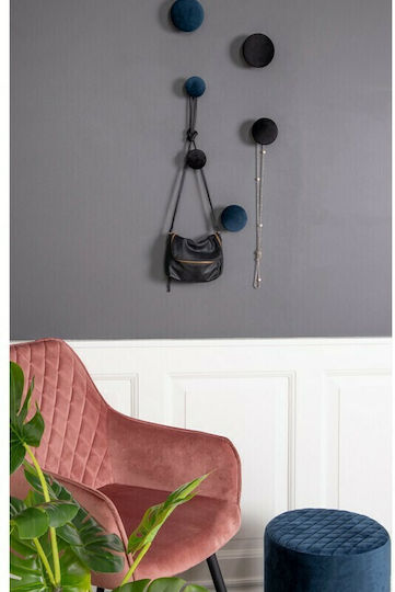 Wall Hanger Metal 3 Hooks Blue 10x5x10cm