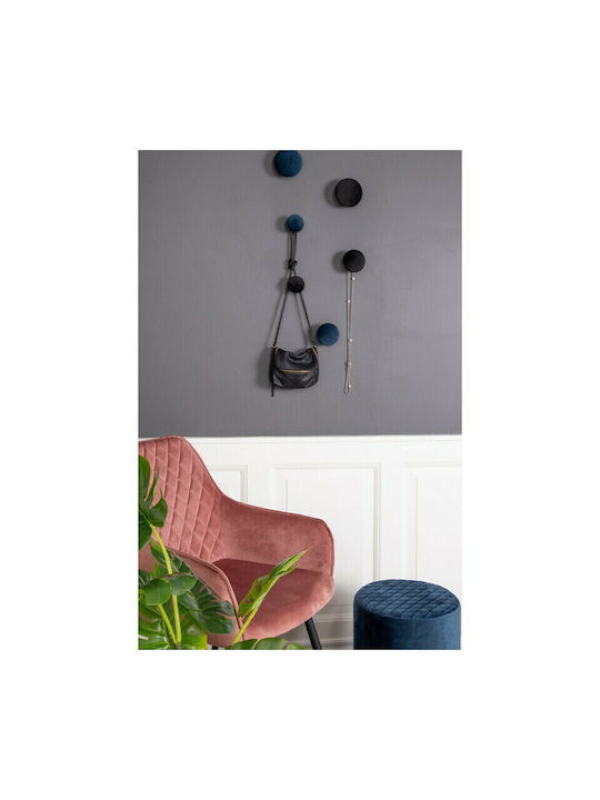 Metal Pink Wall Hanger Set 3 10x5x10cm