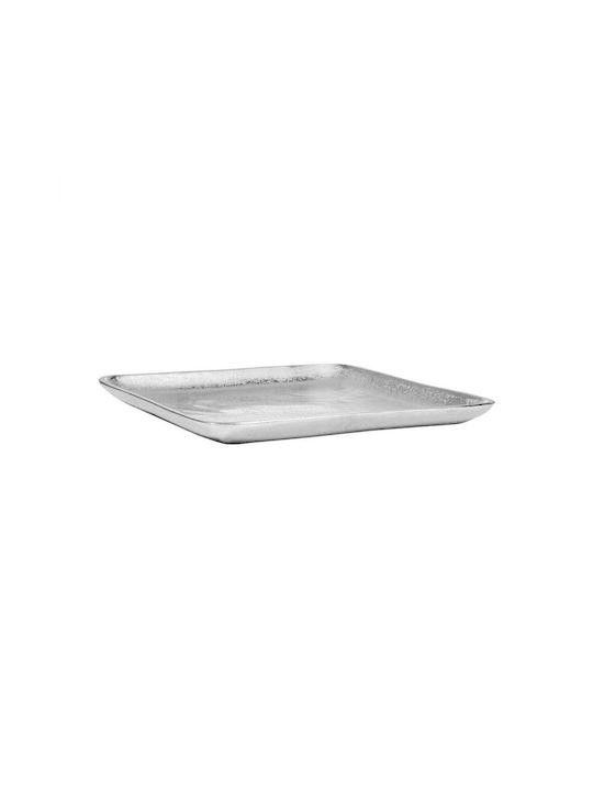 Butlers Platou Decorativ Aluminiu Argintiu 1buc 25x25buc