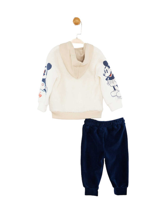 Disney Kids Sweatpants Set Ecru 2pcs Mickey