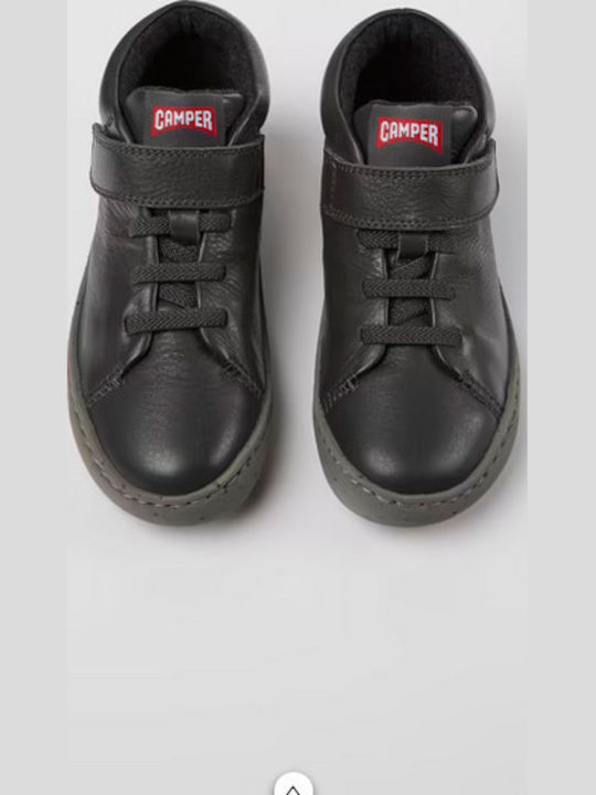 PEU TOURING Ghete Copii din Piele cu Velcro Gri