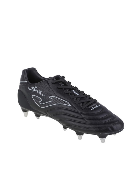 Joma Aguila Top 2101 SG Χαμηλά Ποδοσφαιρικά Παπούτσια με Τάπες Μαύρα