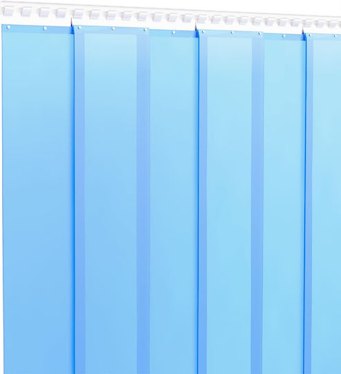 vidaXL Refrigeration Chamber Curtain 153872 Blue PVC Strip Curtain 50 m, 200 mm x 1.6 mm