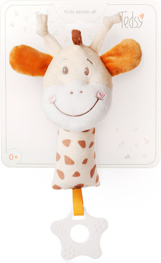 Tedsy Plush Baby Rattle Giraffe For Newborns